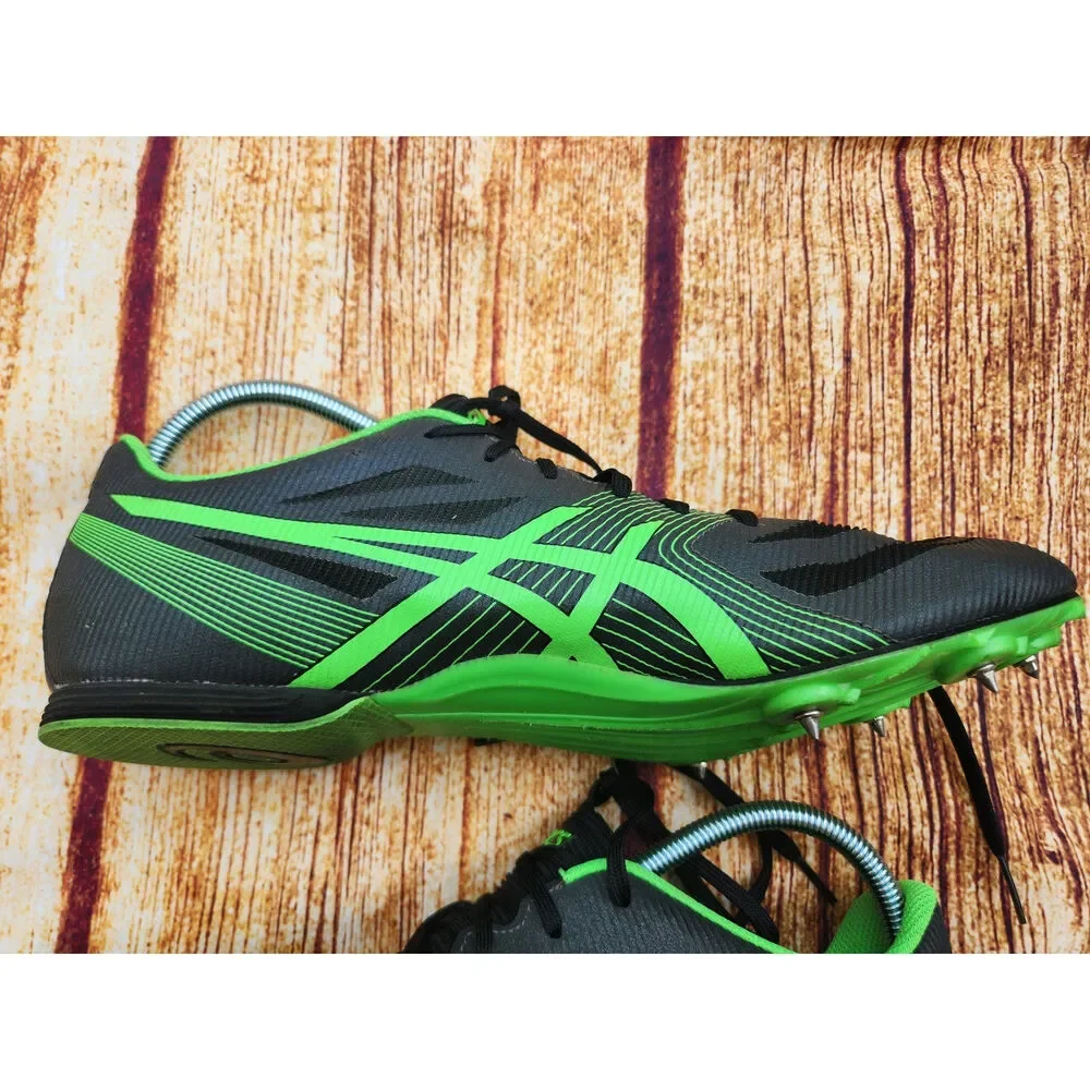 ASICS Hyper MD 6 Track Field Running Shoes‎ Spikes Green Black Men Size 12